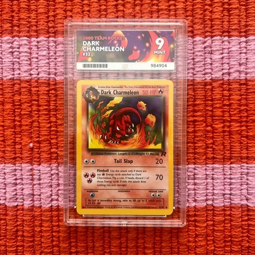Dark Charmeleon 32/82 Team Rocket 2000 English Unlimited ACE 9 Graded