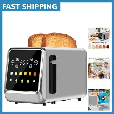 Smart Touch Screen Toaster 2 Slice with LCD Display for Effortless Breakfast