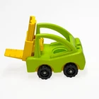 Vintage Fisher-Price Little People Green & Yellow Forklift Construction