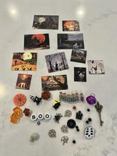 Lot Of Halloween Trinket Toys Charms Beads Pictures Crafts
