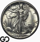 1941-S Walking Liberty Half Dollar, Flashy Choice Unc+