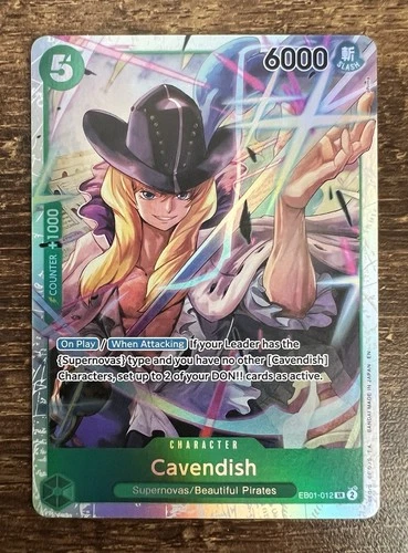 One Piece TCG: The Best Vol. 2 Cavendish EB01-012 ENG SR Full Art Foil NM