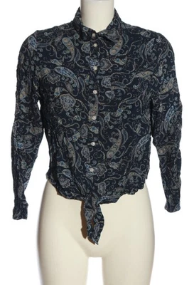 H&M Blusa-camisa Mujeres Blusa Talla EU 36 azul-crema look casual - Imagen 1 de 4