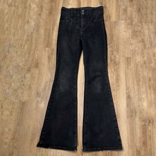 Free People We The Free Jayde High Rise Flare Jean Onyx Black Size 29