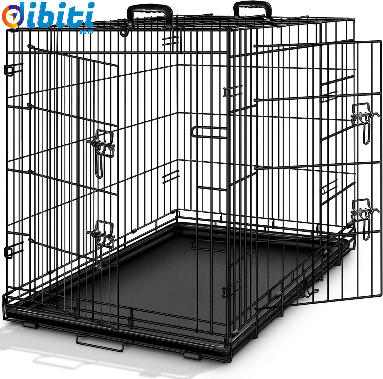 Gabbia Pieghevole Cani XXL 122x74,5x80,5 cm | Metallo Robusto e Sicuro