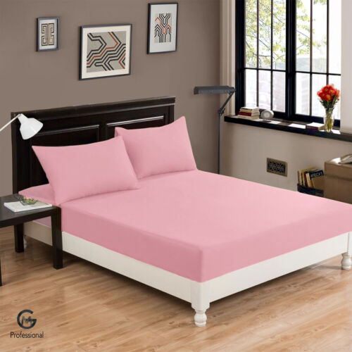 40cm Extra Deep Fitted Sheet Hotel Quality Luxury Bed Sheets Covers All Sizes - Picture 60 of 146