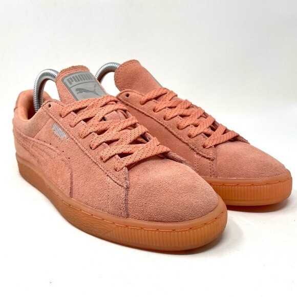 Puma Suede Classic Salmon Pink Sneaker Shoe Womens 8 thumbnail 2