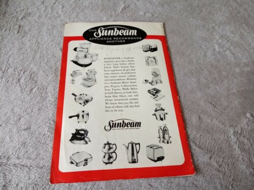 Vintage Sunbeam Frypan Appliance Instruction Manual - Picture 4 of 4