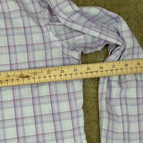 Untuckit mens Shirt XL button long sleeve cesani pocket wrinkle free purple - Picture 18 of 19
