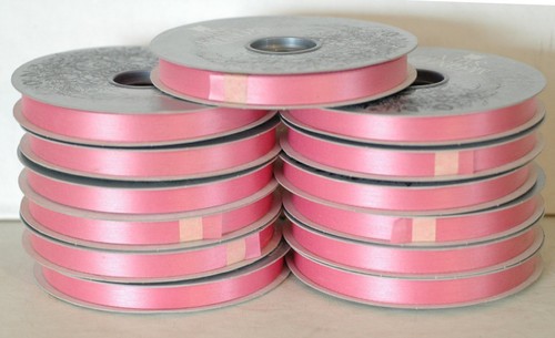 #3 Azalea Satin Ribbon 5/8" - McGinley Mills , 100 yard roll ! Made in USA - Picture 2 of 4