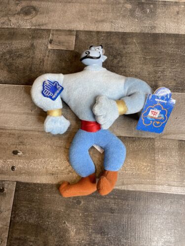 1990s Disney ALADDIN GENIE 9.5" Doll Plush Vinyl Head Applause VINTAGE RARE - Picture 2 of 13