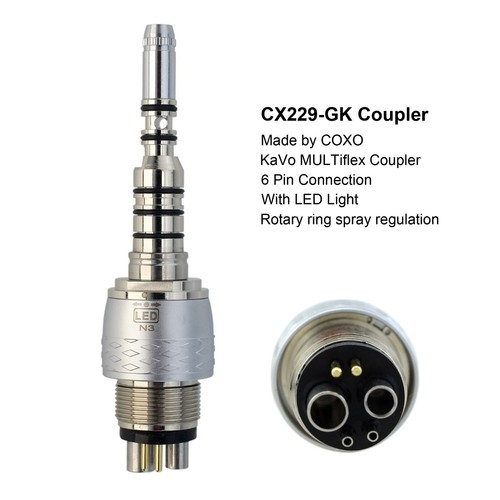 Pieza de mano de fibra óptica dental COXO CX207-G turbina para acoplamiento KAVO Sirona NSK - Imagen 63 de 281