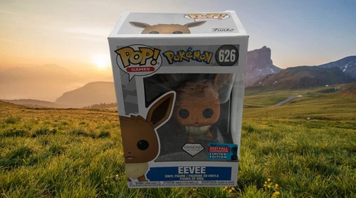 💎 Eevee Diamond Funko Pop #626 Pokemon NYCC 2021  Exclusive Vaulted
