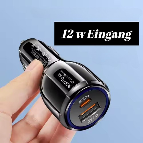 2x Auto Zigarettenanzünder USB C PD 30W + USB A QC 30W Schnellladegerät 60W - Bild 6 von 9