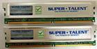 Super Talent 2GB (2x 1GB) DDR2 T6UB1GC5 PC5400 667MHz 64MX8 CL5 #R2391