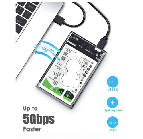 USB 3.0 Festplattengehäuse Externes Gehäuse Festplatte 2.5 - SATA SSD HDD - Bild 5 von 8