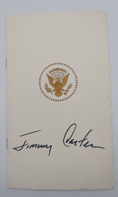 President Jimmy Carter Signed Pope John Paul II Visit White House Program