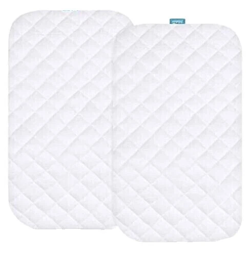 Moisés Blanco Unisex Almohadillas de colchón de la cuna y fundas