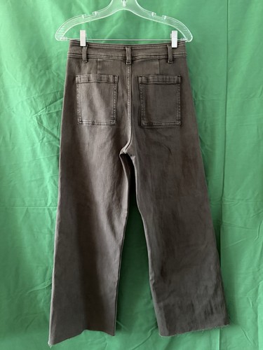 Miou Muse Wide Wide Leg Denim Pants Fray Bottom Sz. M -NWT - Picture 8 of 13