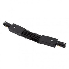 Litecraft Flexible Single Live Connector For Track Light Circuit Mains - Black  