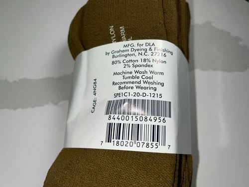 NEW US Military Issue Coyote Cushion Boot Antimicrobial Socks SMALL 1 PAIR