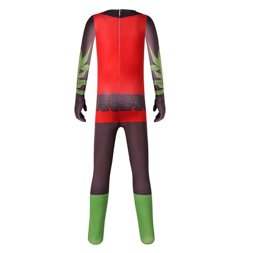 Kids Boys Superhero Robin Cosplay Costume Jumpsuit Party Fancy Dress Up - Picture 4 of 14