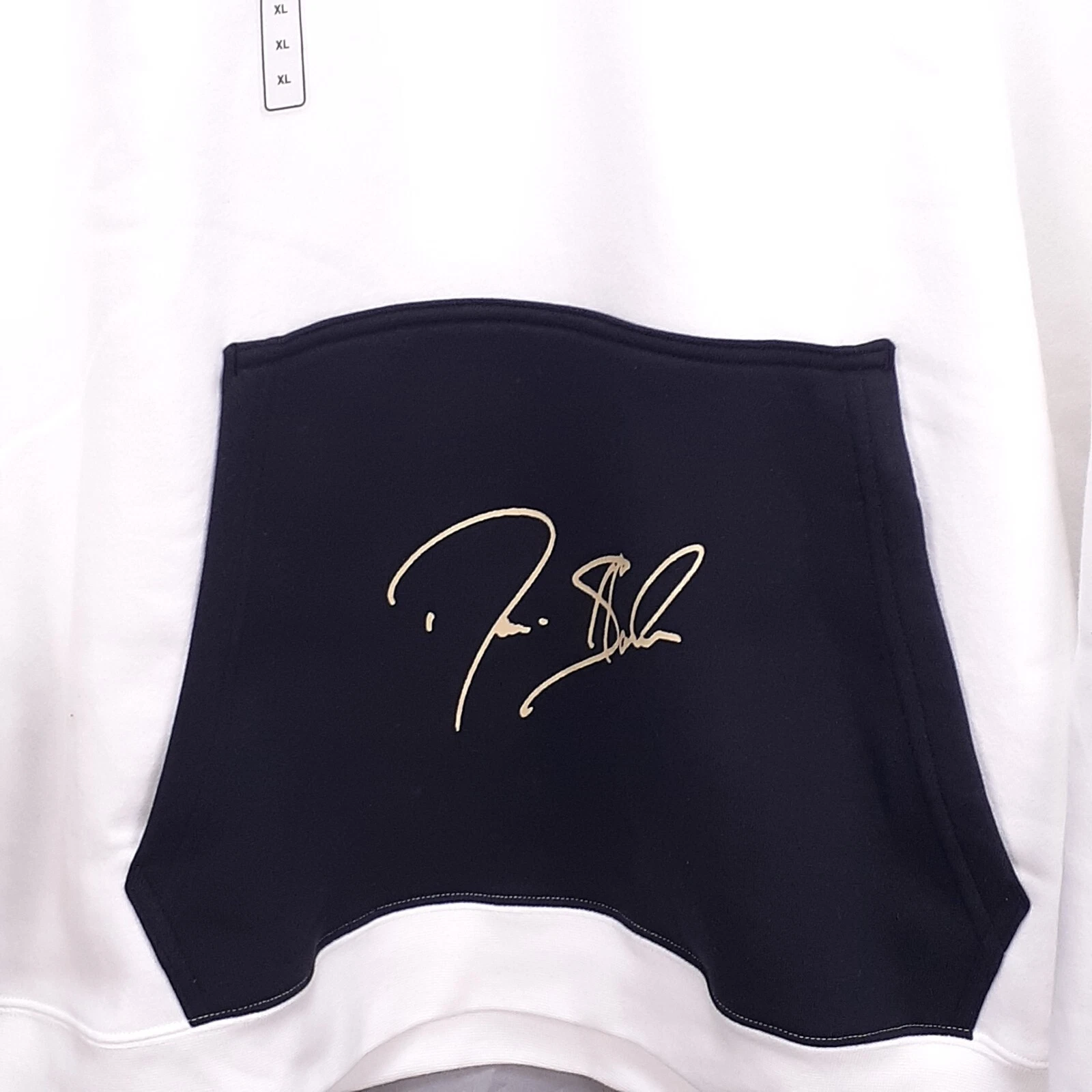 Felpa con cappuccio pullover Nike Coach Prime Deion Sanders 2.0 bianca nuova con etichette taglia X Large XL