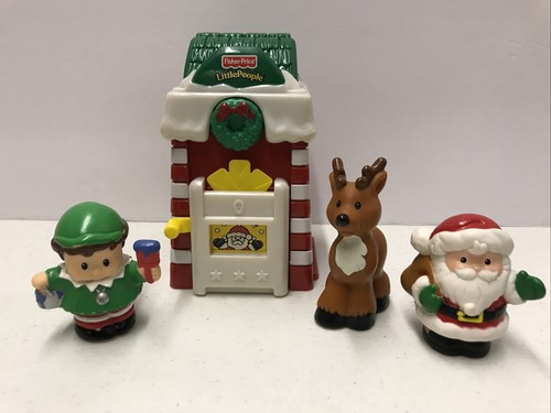 Fisher Price Little People Weihnachtsdorf Post Weihnachtsmann Rentier & Elfe
