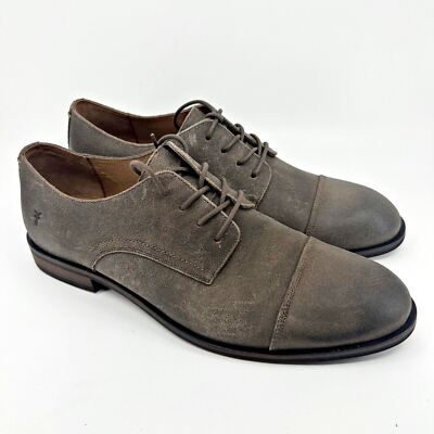 Frye Men\'s Suede Cap-Toe Derby in Taupe m83213306834_1.jpg?1735348200 main image 3