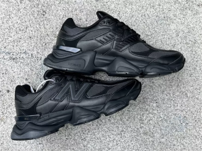 希少New Balance U9060NRI New Balance 9060 'Triple Black Leather' - New Balance