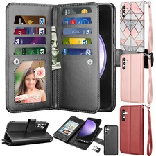 For Samsung Galaxy S24 Ultra/S23/S22/S21/ S23 FE Leather Wallet Phone Case Cover