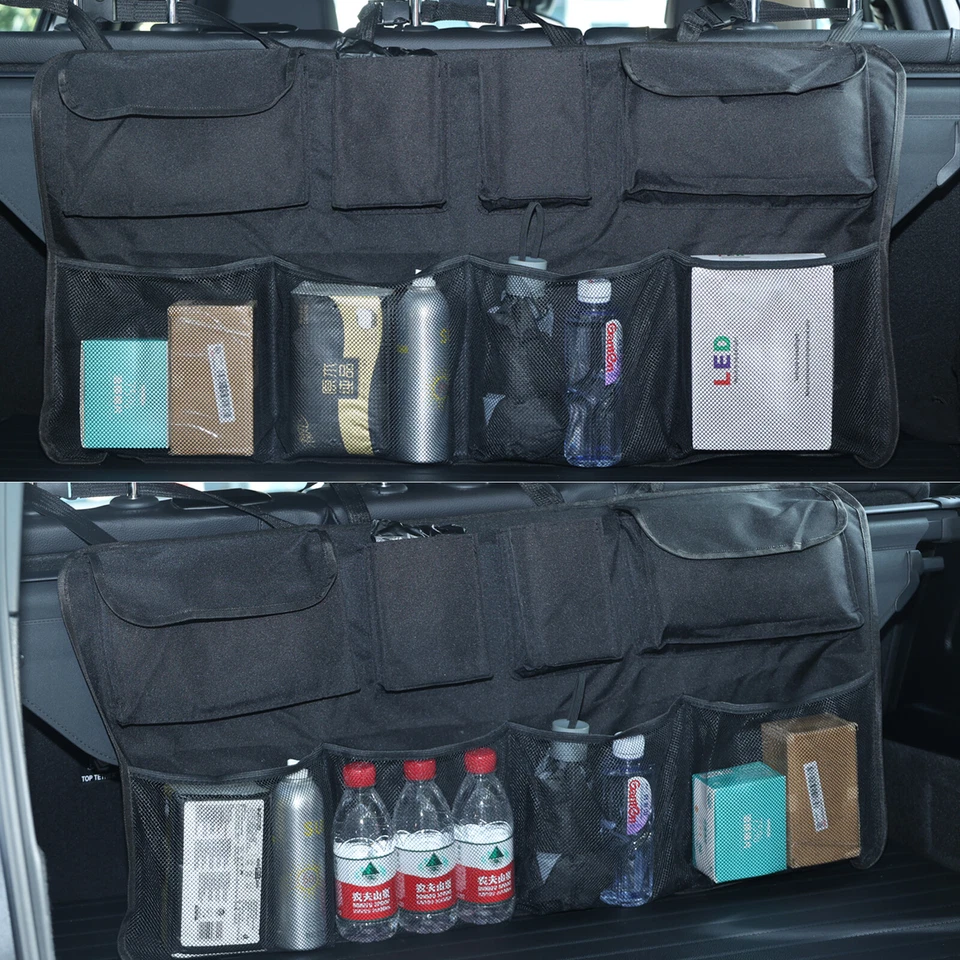 Organizer Seat Back Storage Bag Multi Pocket Holder Rear Trunk Hanger Car - Image 3 of 4
