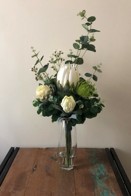 Banksia Fake Silk Flower Australian Native W Artificial Water