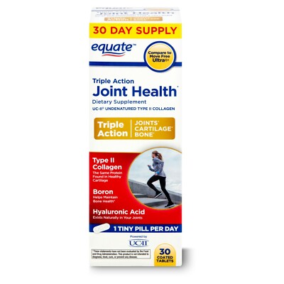 Equate Triple Action Joint Health Dietary Supplement 30 Count No Gluten