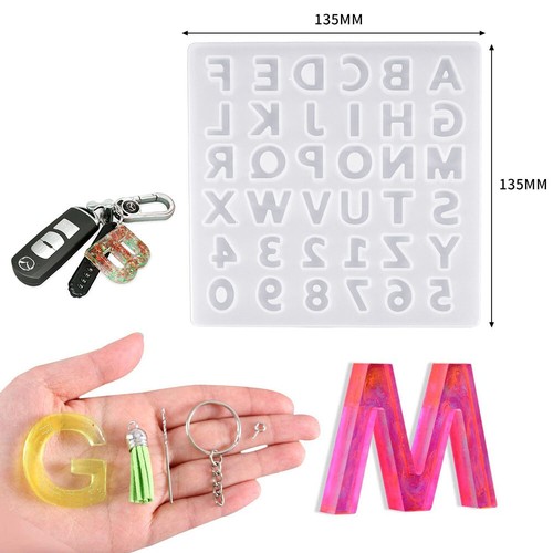 Jewelry Pendant Epoxy Resin Mould Alphabet Silicone Mold DIY English Letter AUS - Picture 2 of 11