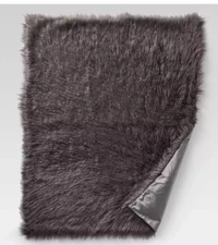 Project 62™ Mongolian Gray Faux Fur Throw 50” x 60”