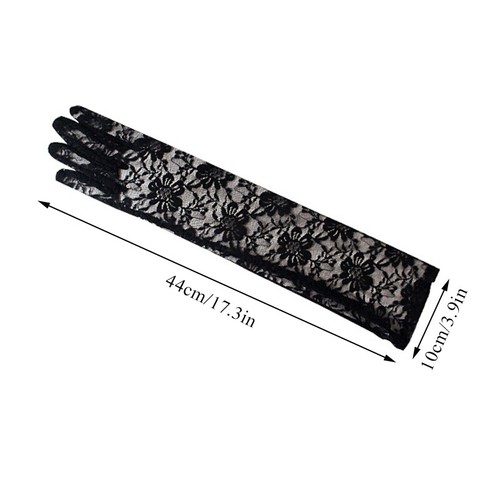 1Pair Sexy Spitzen Handschuhe Dünne Lange Braut Hochzeitsfeier Ellbogen Lang -K - Bild 2 von 17