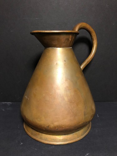 RARE DOVETAIL ANTIQUE VICTORIAN C.1800'S ENGLISH COPPER HAYSTACK PITCHER GALLON! - Picture 4 of 15