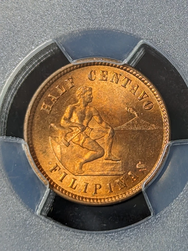 1903 Half Centavo PCGS MS66RD U.S. Philippines 1/2c 90005.66/47402650 - Image 4 of 4