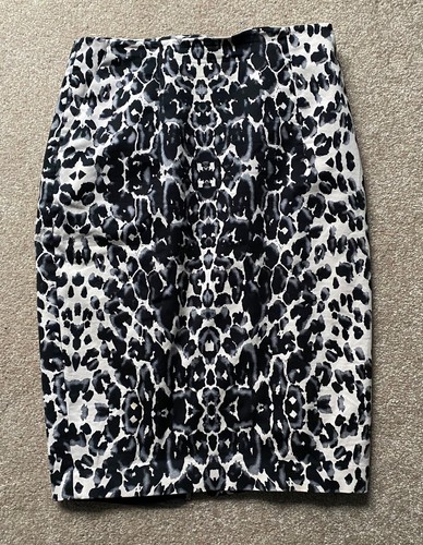 Mossimo Leopard Print Straight Pencil Skirt w/ Pockets, Lined, Size 4 - Picture 2 of 3