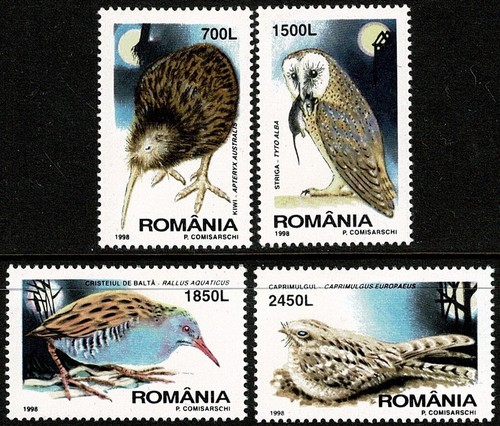 Romania 1998 Nocturnal Birds set 4 SW 5314/7 Superb Never Hinged Mint Ex My Coln