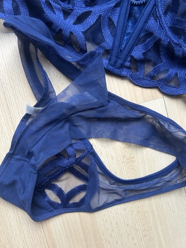 😍😍😍intimissimi bh 80C &S Spitze Dunkel Blau Einmal Kurz Getragen Neuwertig - Bild 7 von 11