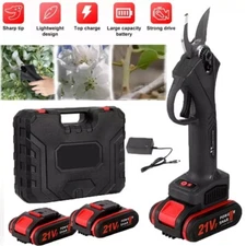 21V Cordless Electric Branch Scissors 30mm Pruning Shear Pruner Garden Cutter US