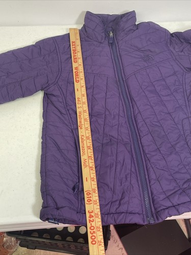 Chaqueta extra pequeña para mujer North Face púrpura hinchada cremallera completa XS genial - Imagen 20 de 21