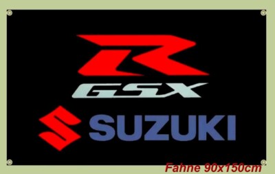 SUZUKI GSX R,  Fahne, Flagge Banner Flag Rennsport  90 x 150cm  4 Ösen Neu