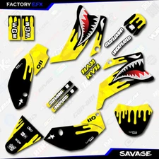 Yellow Savage Racing Graphics kit fits 08-25 Yamaha TTR110 TTR 110 Custom