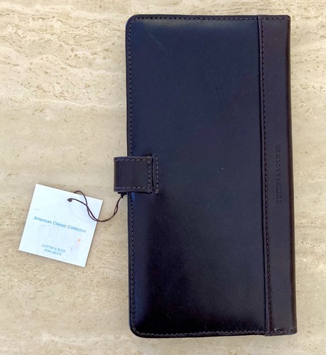 Portafoglio da viaggio in pelle classico americano Cutter & Buck nuovo con etichette organizer - Foto 7 di 10