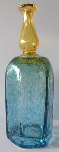 KOSTA BODA GLASS BOTTLE VASE Signed by Bertil Vallien c.1977 - Picture 2 of 16