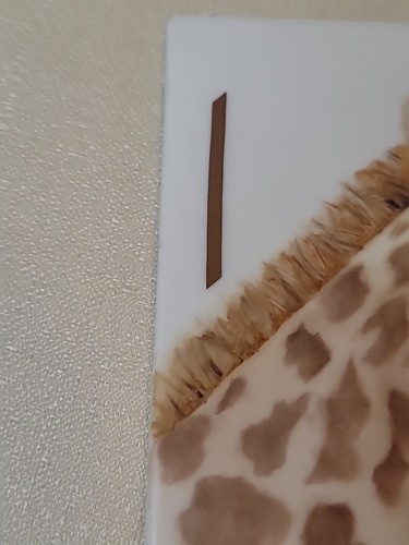 Ceramic Tile Handpainted Signed Giraffe Mama&Baby Porcelain Jungle Animal Art - Picture 9 of 24