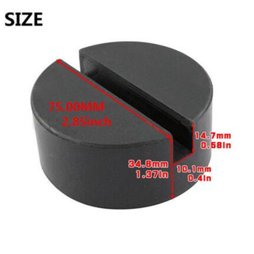 Car 75mm Slotted Rail Floor Jack Disk Pad Adapter Rubber For Pinch Weld JackPad - Picture 4 of 10